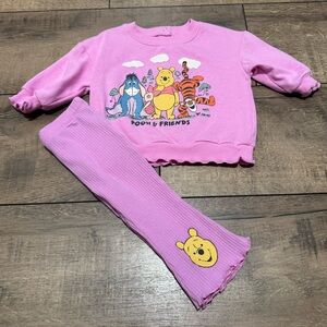 Baby Girls Winnie the Pooh Matching 2 Piece Set with Sweatshirt & Leggings *NWOT